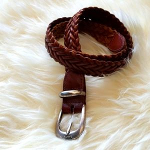 Vintage Levis Distressed Leather Braided Belt